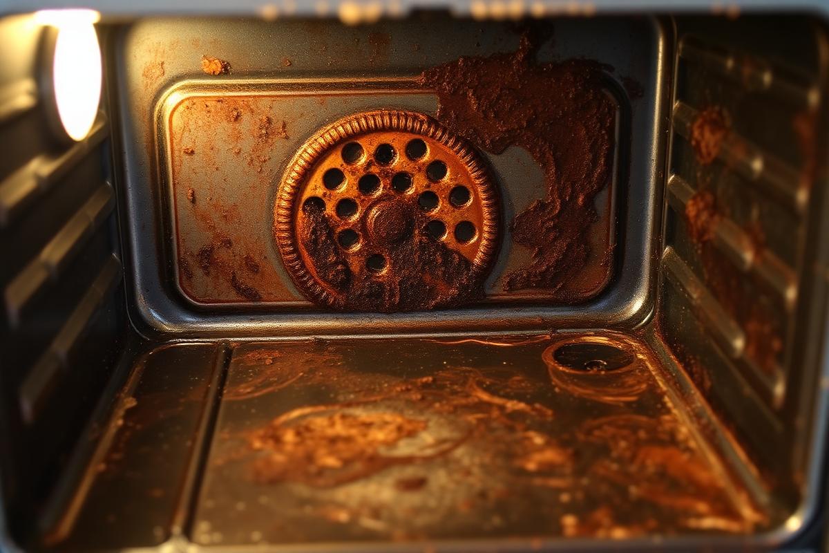 Oven before cleaning